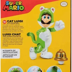 Budget ❤️ World of Nintendo Super Mario Cat Luigi Action Figure [with Super Bell] 🎉 -Super Mario Bros Shop 192995410725 inset2