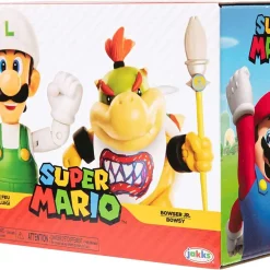 Best Pirce 🔔 World of Nintendo Super Mario Fire Luigi & Bowser Jr. Figure 2-Pack 🤩 -Super Mario Bros Shop 192995411814 inset2