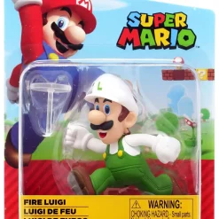 Cheap 🎁 World of Nintendo Super Mario Wave 25 Fire Running Luigi 2.5-Inch Mini Figure ✔️