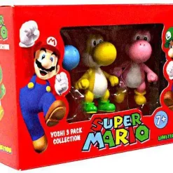 Outlet 👏 Super Mario Yoshi Collection Blue, Yellow & Pink Mini Figure 3-Pack [Limited Edition] 😉