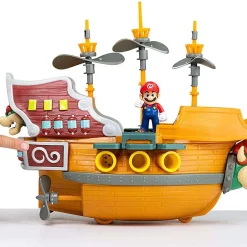 Cheapest ✔️ World of Nintendo Super Mario Bowser's Airship Deluxe Playset [Includes 2.5" Mario Figure] 🔔 -Super Mario Bros Shop 404294bowsership inset3