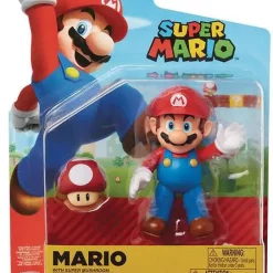 Outlet ⌛ World of Nintendo Wave 19 Super Mario Action Figure [Red Mushroom] ✔️