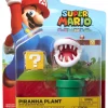 Budget ⌛ World of Nintendo Super Mario Wave 14 Piranha Plant Action Figure [with Question Block] 🔔