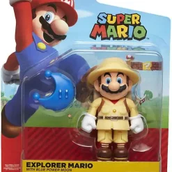 Budget 🥰 World of Nintendo Wave 15 Explorer Mario Action Figure [with Blue Power Moon] 🌟