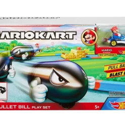 New 🌟 Hot Wheels Mario Kart Bullet Bill Play Set [Launcher with Mario Vehicle] 🔥