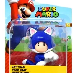 Cheapest 🔥 World of Nintendo Super Mario Cat Toad 2.5-Inch Mini Figure 🧨