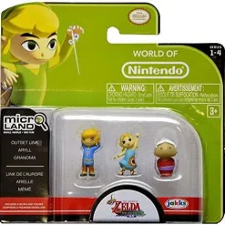 Best deal 🎁 World of Nintendo New Super Mario Bros U Micro Land Series 4 Outset Link, Aryll & Grandma 1-Inch Mini Figure 3-Pack 😉