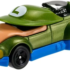 Discount 👍 Hot Wheels Super Mario Character Cars Luigi Diecast Car #2/6 ✨ -Super Mario Bros Shop hotwhcharcarluigi inset2