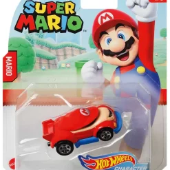 Deals 🤩 Hot Wheels Super Mario Character Cars Mario Diecast Car #1/8 🎁