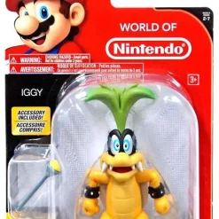Best Pirce 👏 World of Nintendo Wave 12 Iggy Action Figure [with Wand, Damaged Package] 🛒