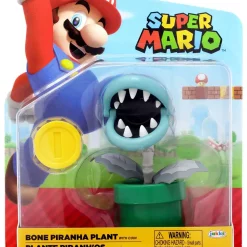 Outlet ⭐ World of Nintendo Super Mario Wave 20 Bone Piranha Plant Action Figure 🔥