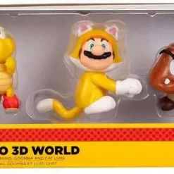 Cheap ⌛ World of Nintendo Super Mario 3d World + Bowser's Fury Cat Toad, Red Koopa Troopa, Cat Mario, Goomba & Cat Luigi Exclusive 2.5-Inch Mini Figure 5-Pack 🧨