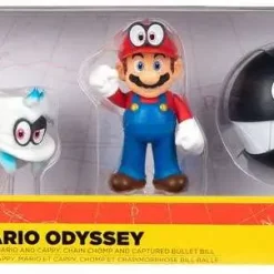 Best deal 👏 World of Nintendo Super Mario Odyssey Captured Goomba, Cappy, Mario & Cappy, Chain Chomp & Captured Bullet Bill Exclusive 2.5-Inch Mini Figure 5-Pack 🌟