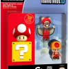 Coupon 🛒 K'NEX New Super Mario Bros U Flying Squirrel Mario, Fire Toad & Mystery Figure 3-Pack [Loose] ✨