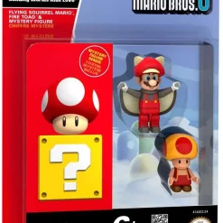 Coupon 🛒 K'NEX New Super Mario Bros U Flying Squirrel Mario, Fire Toad & Mystery Figure 3-Pack [Loose] ✨