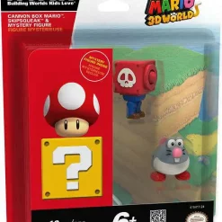 Coupon 🥰 K'NEX Super Mario 3D Land Cannon Box Mario, Skipsqueak & Mystery Figure 3-Pack ❤️