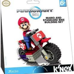 Coupon 👏 K'NEX Super Mario Mario Kart Wii Mario & Standard Bike Set #38001 🎉
