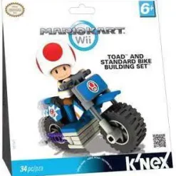 New 👏 K'NEX Super Mario Mario Kart Wii Toad & Standard Bike Set #38147 👍