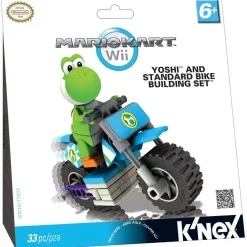 New 😍 K'NEX Super Mario Mario Kart Wii Yoshi & Standard Bike Set #38012 💯