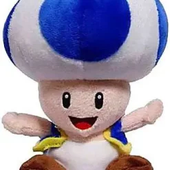 New 👍 Nintendo Super Mario Toad 8-Inch Plush [Blue] 😉