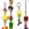 Coupon 🥰 New Super Mario Bros Wii Phone Danglers Set of 11 Charm Keychains 🎁