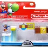 New 👍 World of Nintendo New Super Mario Bros U Micro Land Playset Penguin Mario & Frosted Glacier Playset [Loose] 😀