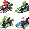 Promo 🔔 Super Mario Mario Kart Pull & Speed Toad, Yoshi, Mario & Luigi Exclusive Vehicle 4-Pack 👏