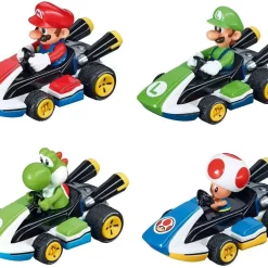 Promo 🔔 Super Mario Mario Kart Pull & Speed Toad, Yoshi, Mario & Luigi Exclusive Vehicle 4-Pack 👏