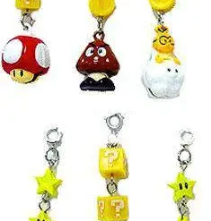 Coupon 👍 New Super Mario Bros Wii Set of 6 Tin Bell Charms 🔔