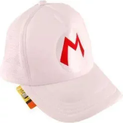 Best Pirce 🥰 Super Mario Mario ⚾ Baseball Cap [White] ✔️