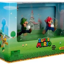 Coupon ⭐ World of Nintendo Super Mario Mario & Luigi with Interactive Background Exclusive 2.5-Inch ✔️ -Super Mario Bros Shop marluigiintbkrnd inset1