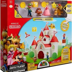 Deals ⭐ World of Nintendo Super Mario Mushroom Kingdom Castle Playset [DELUXE Version with 5 Figures] 🔥