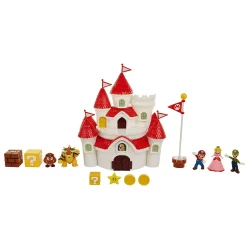 Deals ⭐ World of Nintendo Super Mario Mushroom Kingdom Castle Playset [DELUXE Version with 5 Figures] 🔥 -Super Mario Bros Shop mushroomcastledeluxe inset2