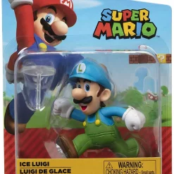 Deals 😀 World of Nintendo Super Mario Wave 27 Ice Luigi 2.5-Inch Mini Figure [Running] ✔️