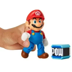 Hot Sale 😍 World of Nintendo Super Mario Wave 20 Mario Action Figure [POW Block] 😉 -Super Mario Bros Shop nintendomariopowblockw18 inset2