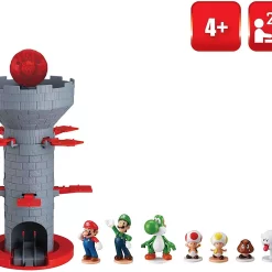 Buy 😍 Super Mario Blow Up Shaky Tower Game [Mario, Yoshi, Luigi, Toad, Yellow Toad, Goomba & Boo Figures!] ⌛ -Super Mario Bros Shop supmarblowupshakeytower inset2
