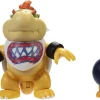 Outlet 👏 World of Nintendo Super Mario Bowser Jr. Action Figure [Includes Bob-omb! RANDOM Package, Same Exact Figure!] 🎁