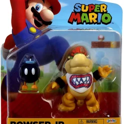 Outlet 👏 World of Nintendo Super Mario Bowser Jr. Action Figure [Includes Bob-omb! RANDOM Package, Same Exact Figure!] 🎁 -Super Mario Bros Shop won5bowserjr inset2