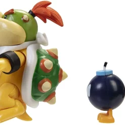 Outlet 👏 World of Nintendo Super Mario Bowser Jr. Action Figure [Includes Bob-omb! RANDOM Package, Same Exact Figure!] 🎁 -Super Mario Bros Shop won5bowserjr inset4
