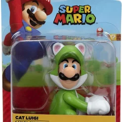 Promo 😉 World of Nintendo Super Mario Cat Luigi 2.5-Inch Mini Figure [RANDOM Package, Same Exact Figure] 🤩