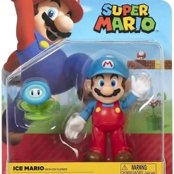 Brand new ⌛ World of Nintendo Super Mario Wave 23 Ice Mario Action Figure [with Ice Flower] 🎁