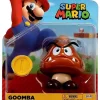 Discount ⌛ World of Nintendo Super Mario Wave 24 Goomba Action Figure [with Coin] 🔔